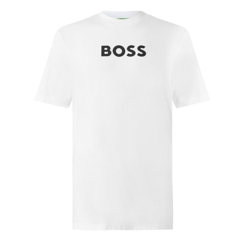Boss Mens Logo Short-Sleeved T-Shirt / White